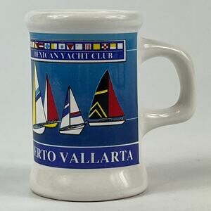 Puerto Vallarta Mexican Yacht Club Miniature Novelty Mug Cup Travel Souvenir 97